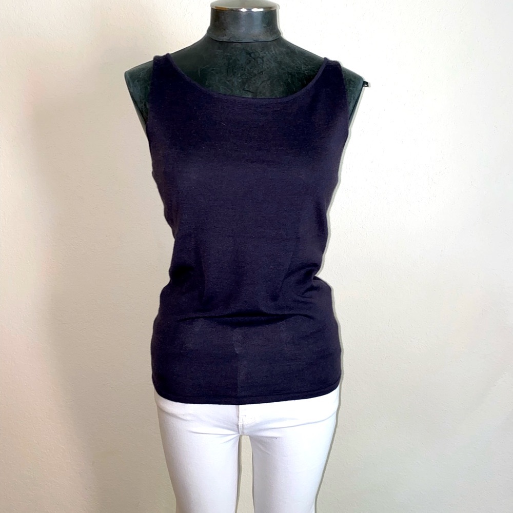 Ralph Lauren Cashmere & Silk Built-In Bra Cami Top - RL Black Label